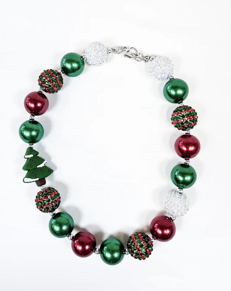 Christmas Tree Bubble Necklace