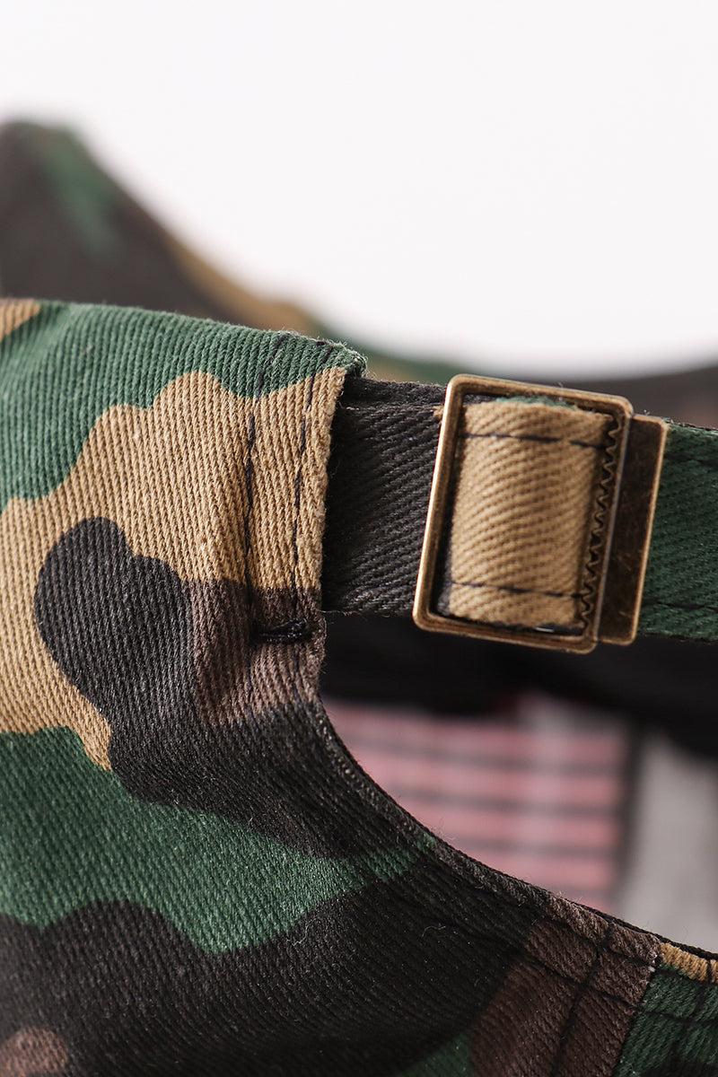 Camouflage flag vintage baseball cap